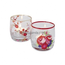 X-MAS CANDLES IN GLASS -AFRICAN