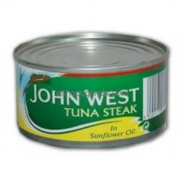 JohnWest tuna chunks in sunflower oil (130g drained 185 can)