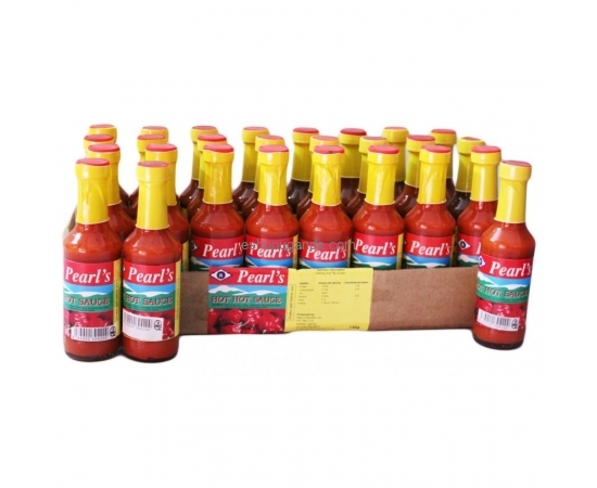A Carton of Pearl's Hot Hot Sauce – 40pieces - 145g