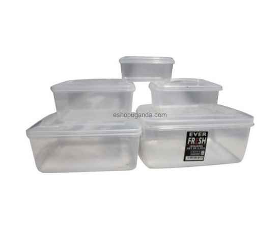 Ever Fresh Colourless Food Container Set Of 5
