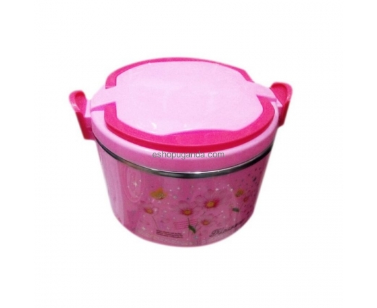 Food Dish With Floral Designs - Pink