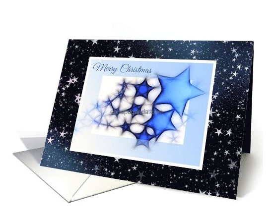 Star Designed Christmas Card