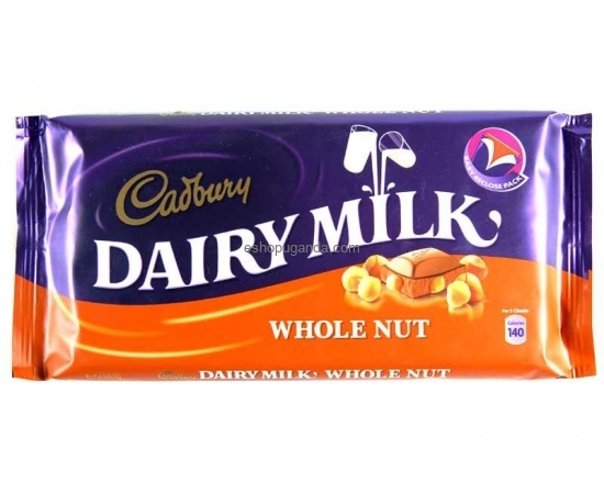 Cadbury Dairy Milk Chocolate Whole Nut Bar 80GM