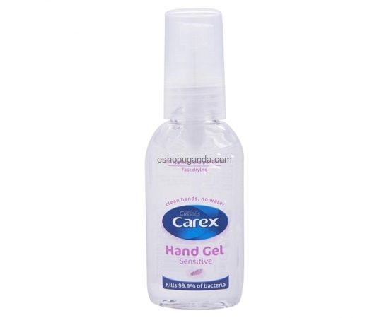 Carex hand gel sensitive (sanitiser) bacterial kill (50 ml)