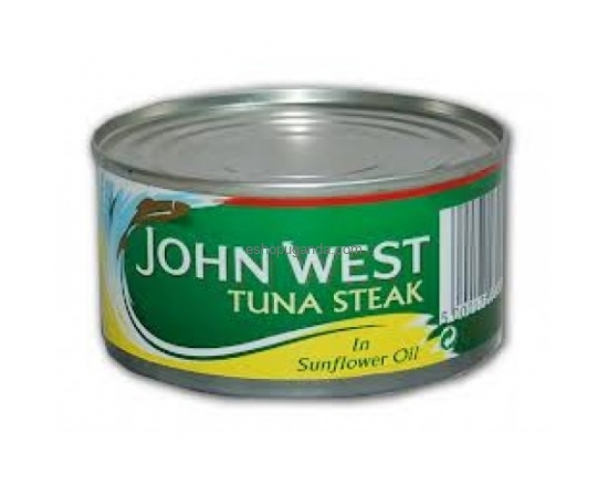 JohnWest tuna chunks in sunflower oil (130g drained 185 can)