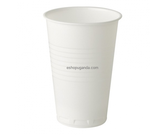 Tech-pack 25 piece white plastic cup 500 ml